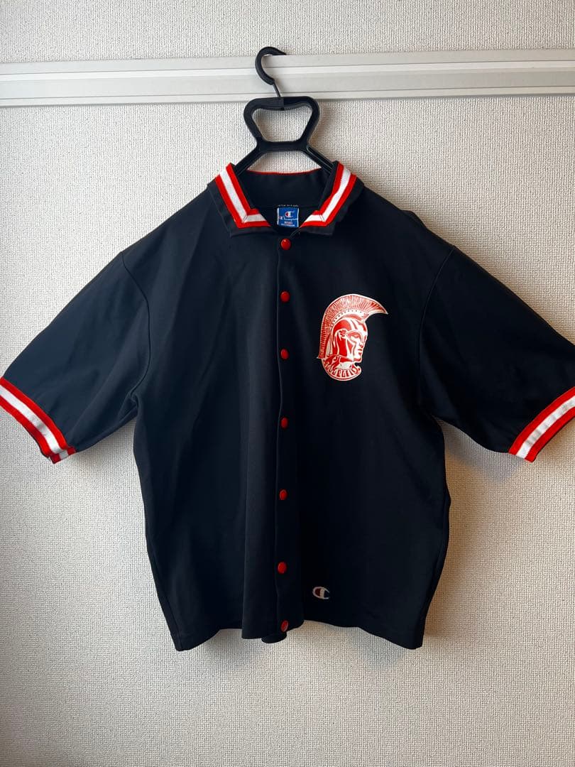 Champion SPARTANS ユニフォーム L チャンピオン青刺繍タグ
