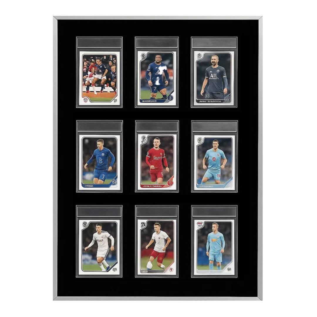 PSA鑑定用ケース　ディスプレイケース　アルミ製　両面透明　壁掛け・卓上 9連