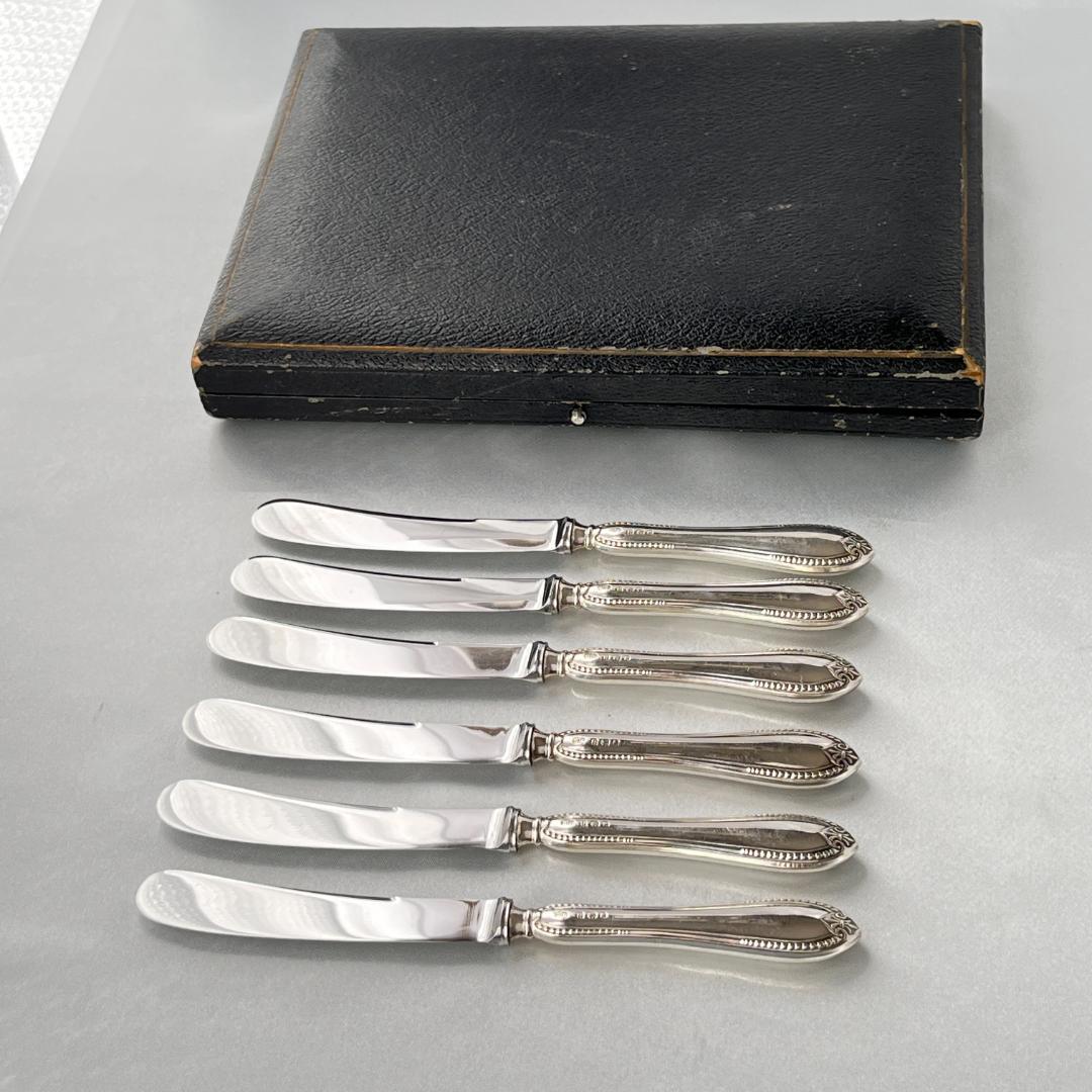【Josiah Williams 】 【純銀ハンドル】 ティーナイフ 6本