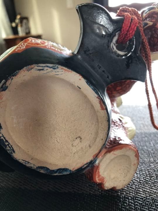美品 九谷焼 獅子 魔除け 縁起物 置物