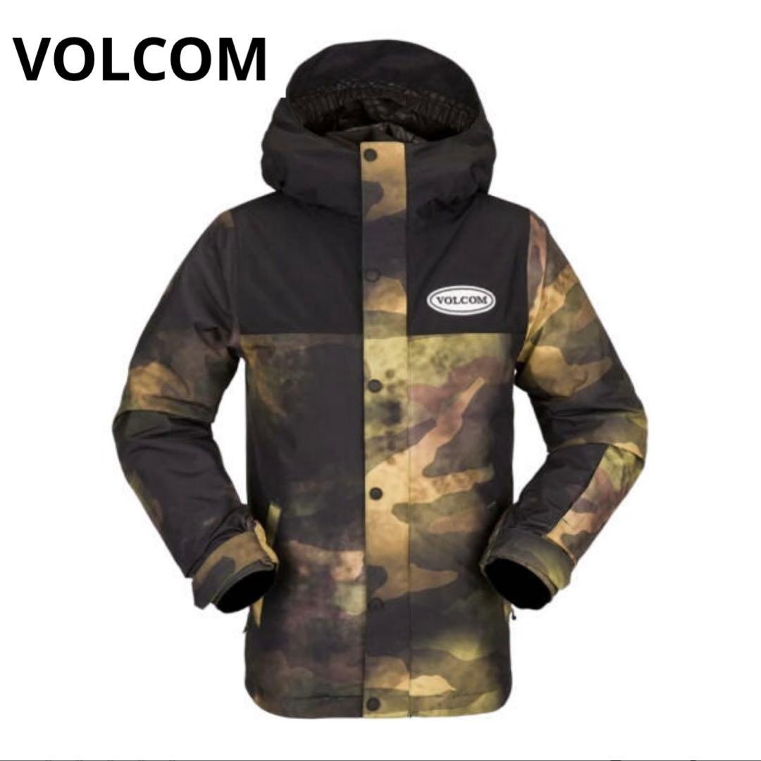 ボルコム カモフラージュ スノーボードジャケット sサイズ 120〜130