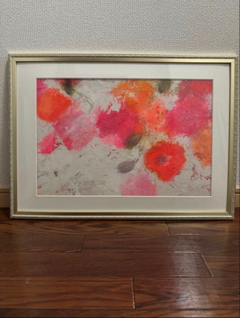 油彩画　北村明久　ポピー