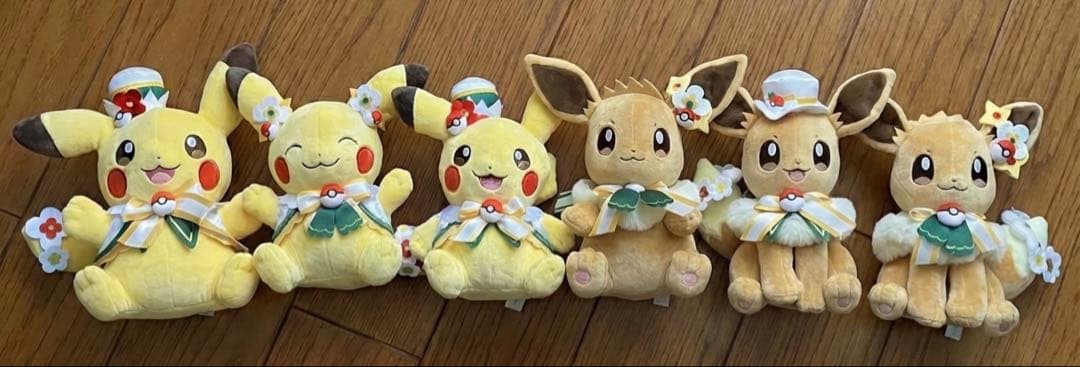 【新品タグ付き】ポケパークカントー ピカチュウ イーブイ ぬいぐるみセット