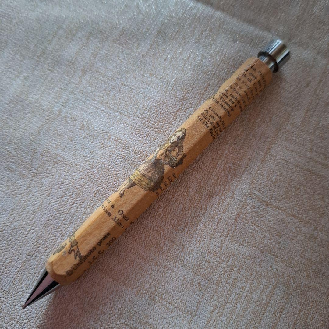 希少！レトロ 木製シャープペンシル 不思議の国のアリス