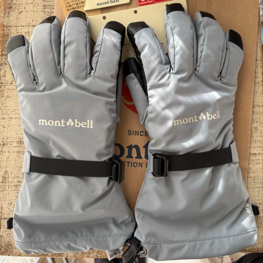 mont-bell パウダーグローブ 女性用M ライトグレー