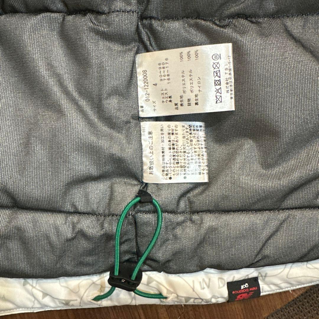 NEW BALANCE GOLF メンズ 防寒 中綿ジャケット サイズ4