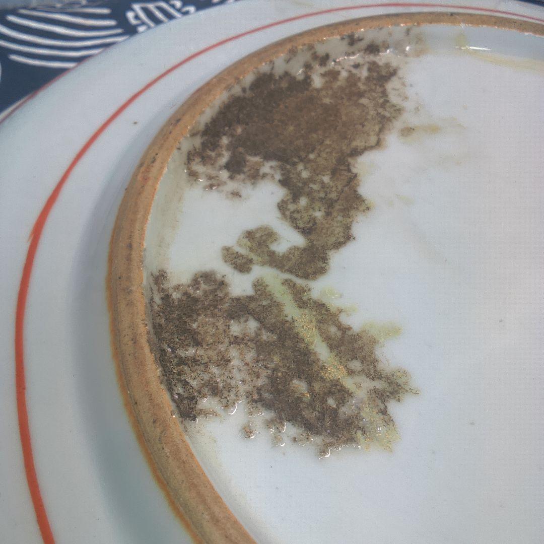 骨董６ 中国？ ひび直しあります注意多色花模様の陶器皿