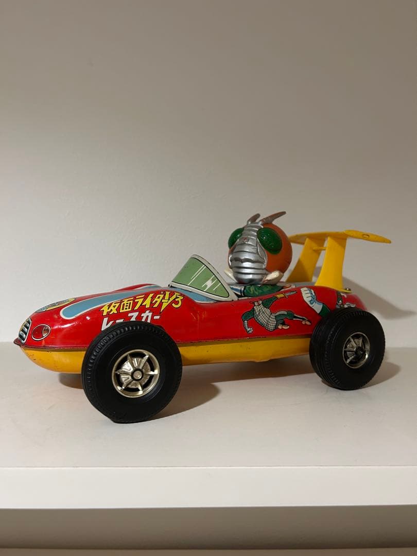 【全長30cmデカい】　仮面ライダーV3 ソフビ　ブリキ　当時物　昭和　増田屋