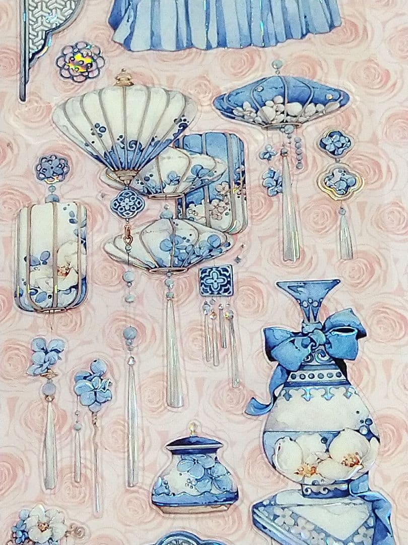 J1016＃等烟雨(模切贝壳光)野葵切り売り海外人物マステ女の子