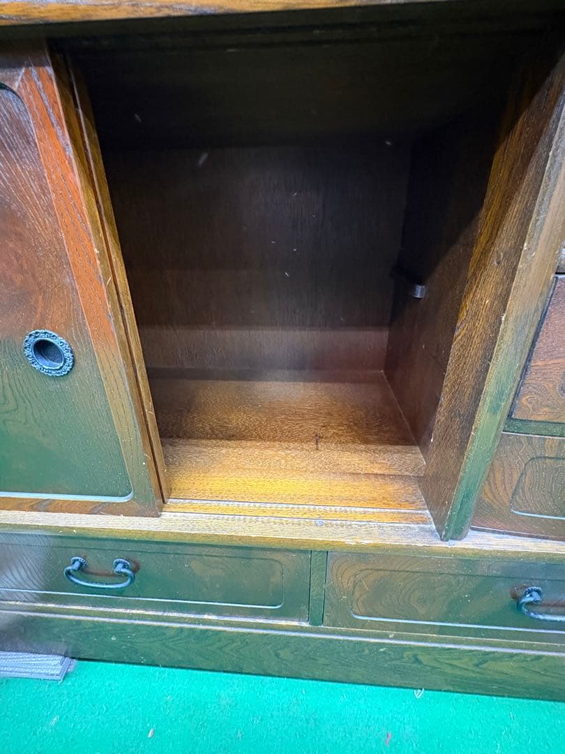 高級　欅（ケヤキ）　茶箪笥　和家具　飾り棚　違い棚　美品　飾り棚　昭和レトロ