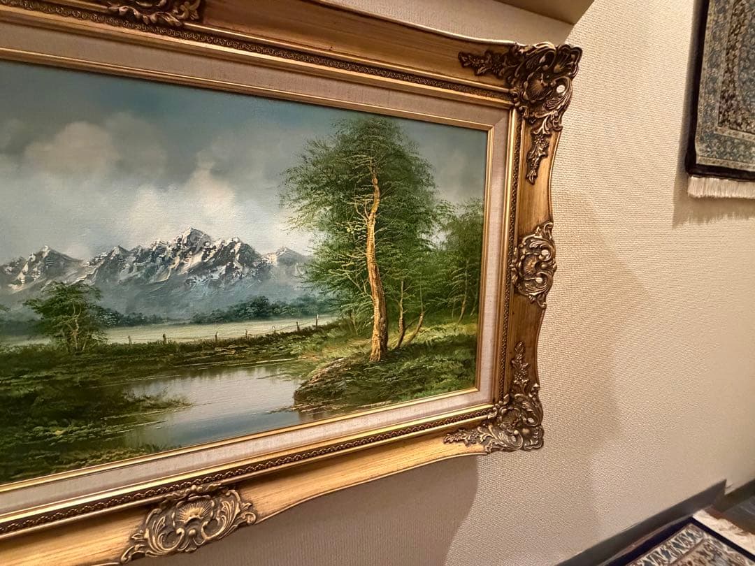 油彩 リアリズム 写実絵画 アンティーク サイン有り