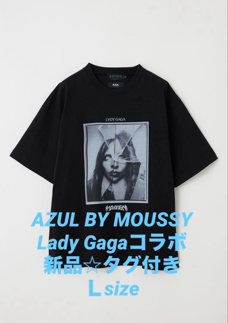新品☆タグ付き【LADY GAGA】ショートスリーブTEEブラック Ｌ