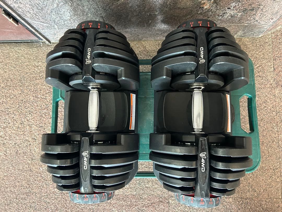引取歓迎4WD 可変式ダンベル 4kg〜38kg 2個セット 千葉県鎌ケ谷市