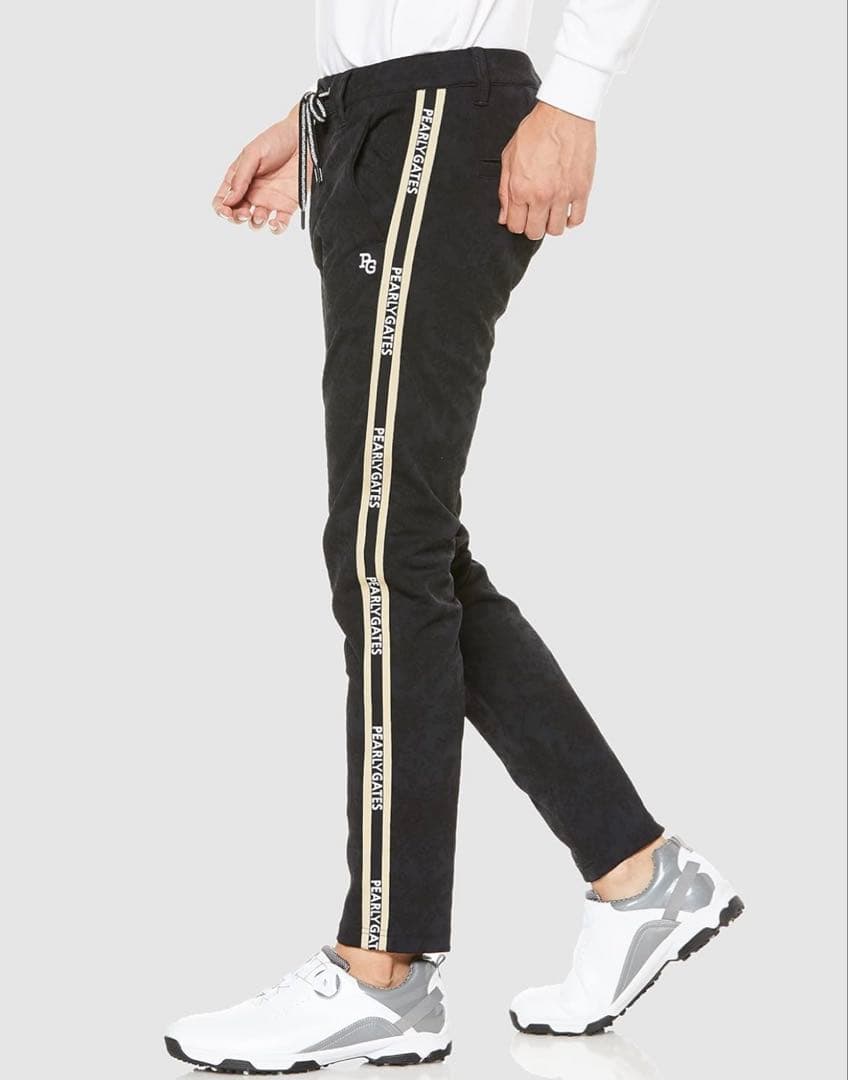 PEARLY GATES ブラック サイドストライプ サイズ4