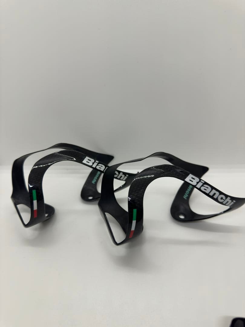 Bianchi カーボンボトルケージ2個・サドルバック・ボルトセット チェレステ
