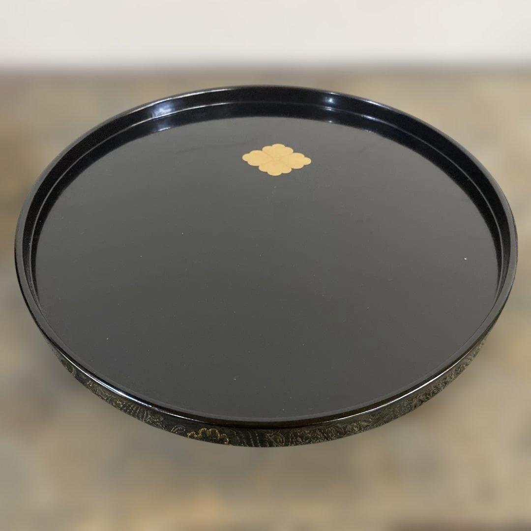 茶道具　懐石道具　飯器と脇引丸盆　輪島塗木箱入り