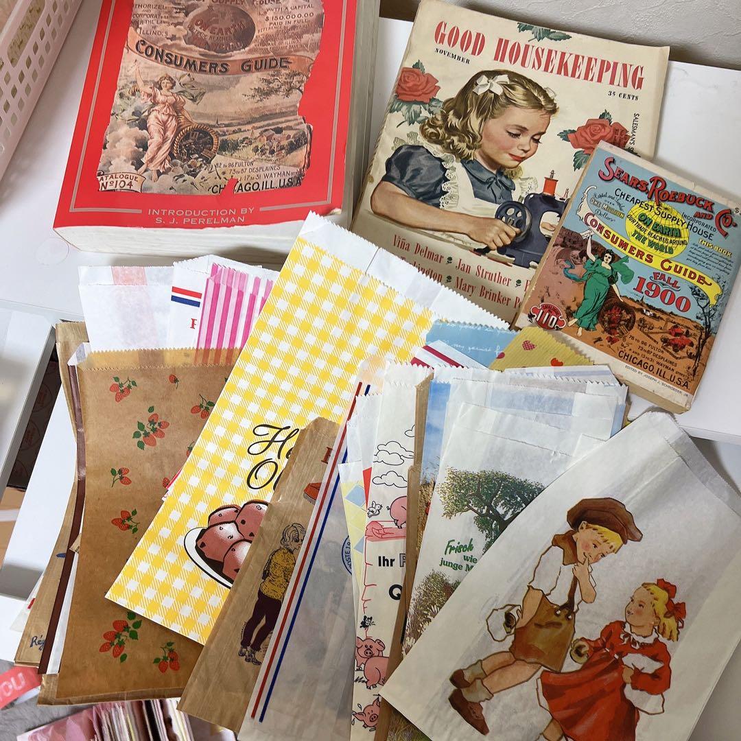 紙モノ コラージュ 1897年 シアーズ 復刻版 マルシェ袋 ジャンクジャーナル