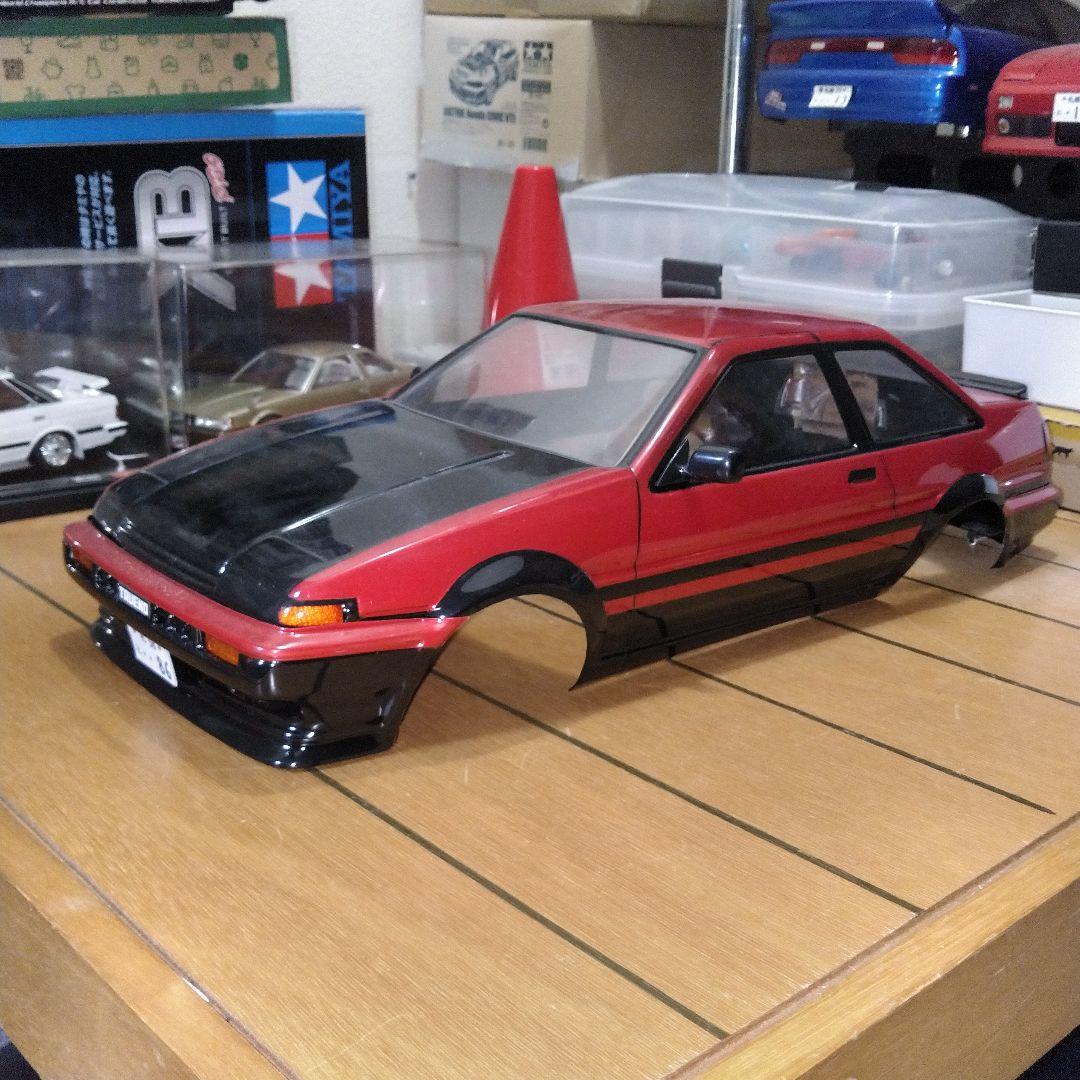 パンドラ　AE86 ラジコンボディ 1/10 赤黒