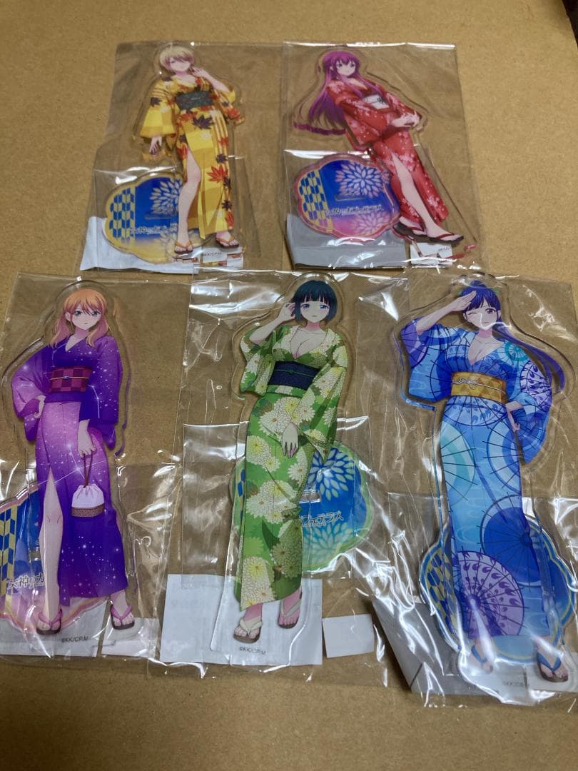 女神のカフェテラス　アクリルスタンド 浴衣　5人