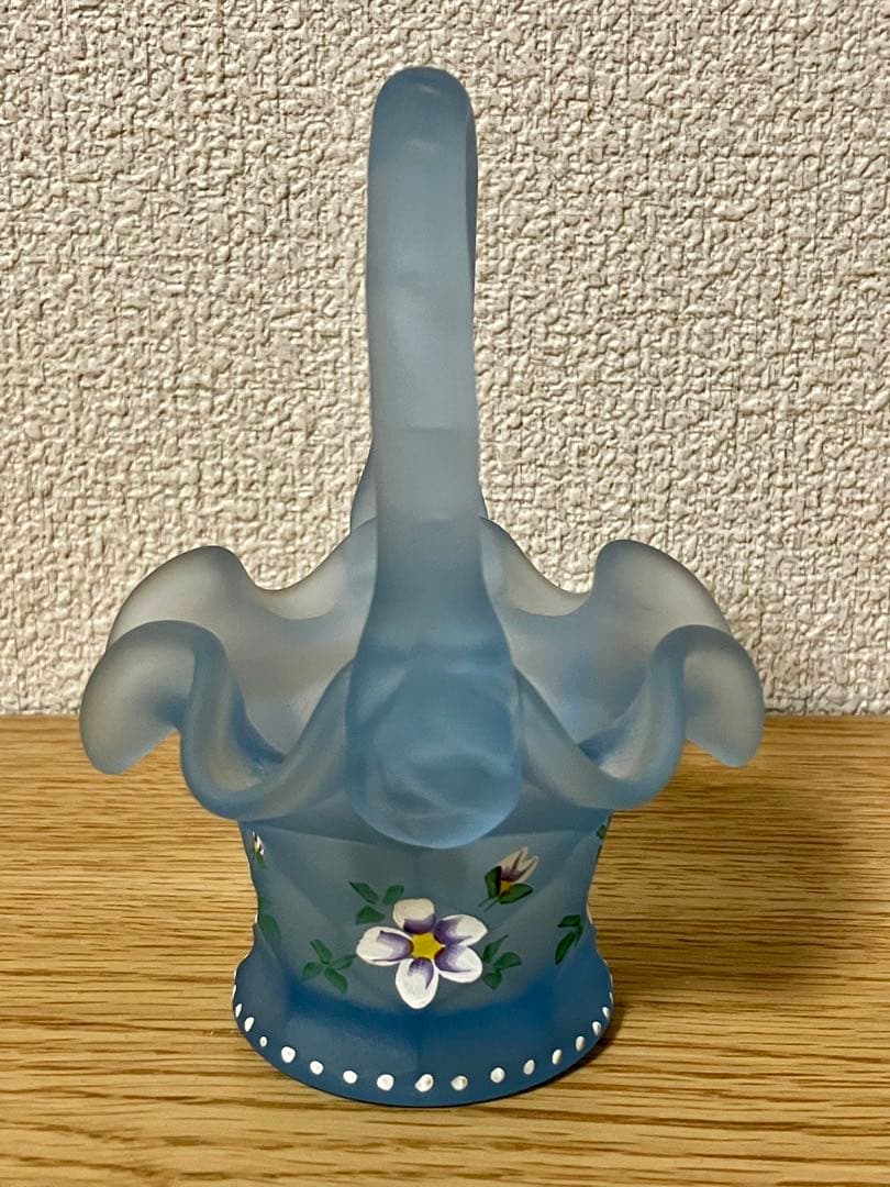 フェントン ブルー バスケット / 小物入れ / 花瓶 / フラワーベース