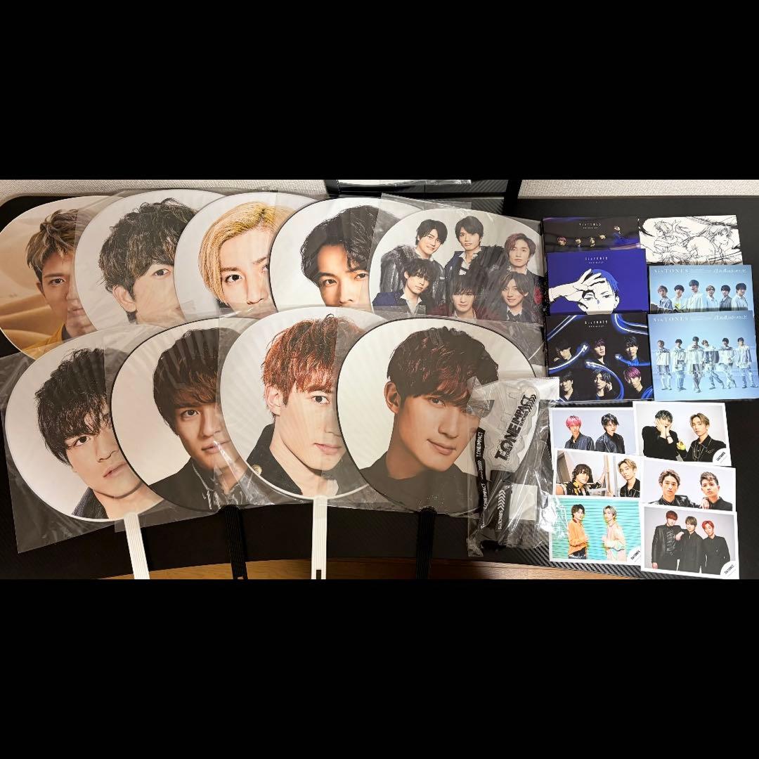 SixTONES うちわ ペンライト オフショ 公式写真 CD グッズ 22点