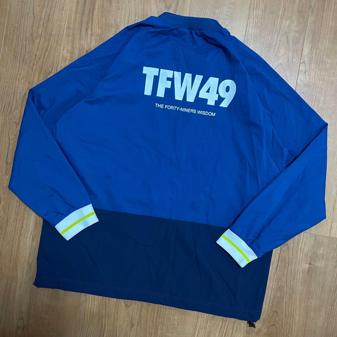 定価4.3万　TFW49 ナイロンプルオーバー　スニード　ブルー　L ゴルフ