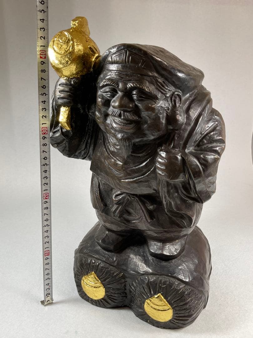 大黒天 置物 七福神 縁起物 金運 開運 高岡銅器純一郎仏像 銅製 彫刻 骨董