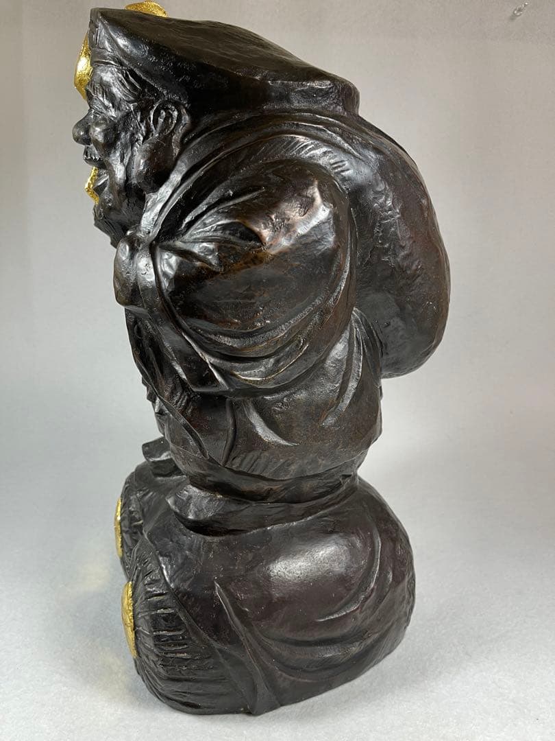 大黒天 置物 七福神 縁起物 金運 開運 高岡銅器純一郎仏像 銅製 彫刻 骨董