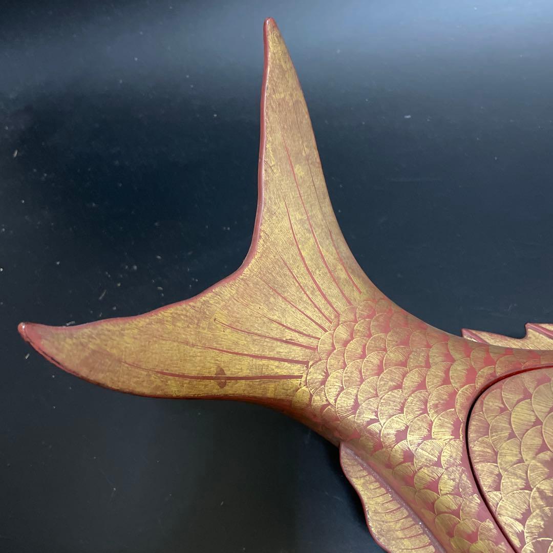 時代物　特大　木製　鯛菓子器　刺身盛り