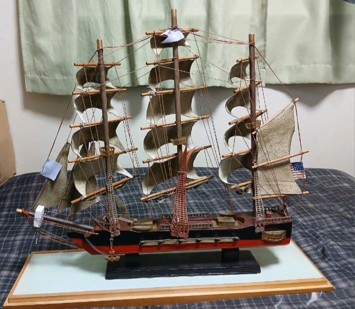 THE BONHOMME RICHARD 帆船 模型 ガラスケース付き