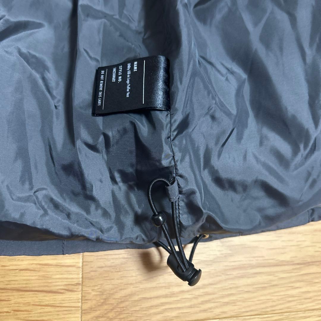 【ラフロッグ】中綿ベスト グレー ビックロゴ