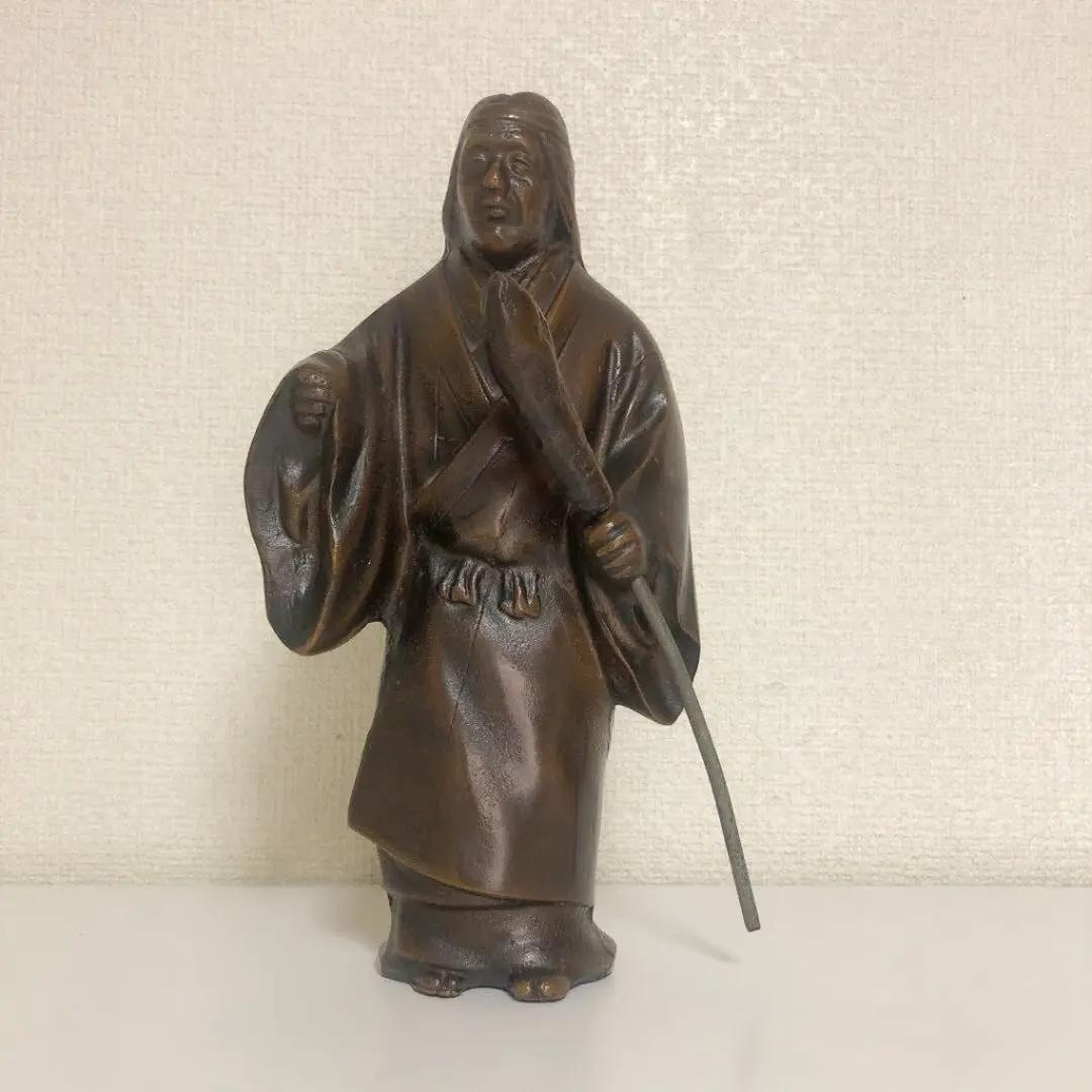 【越井栄山作】　高岡銅器　銅像　住吉　８号　長寿縁起物