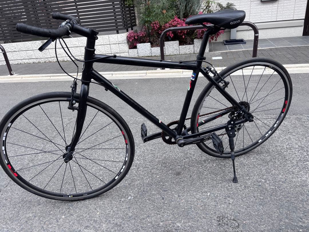 GIOS MISTRAL クロスバイク ブラック アルミフレームブルホーン仕様