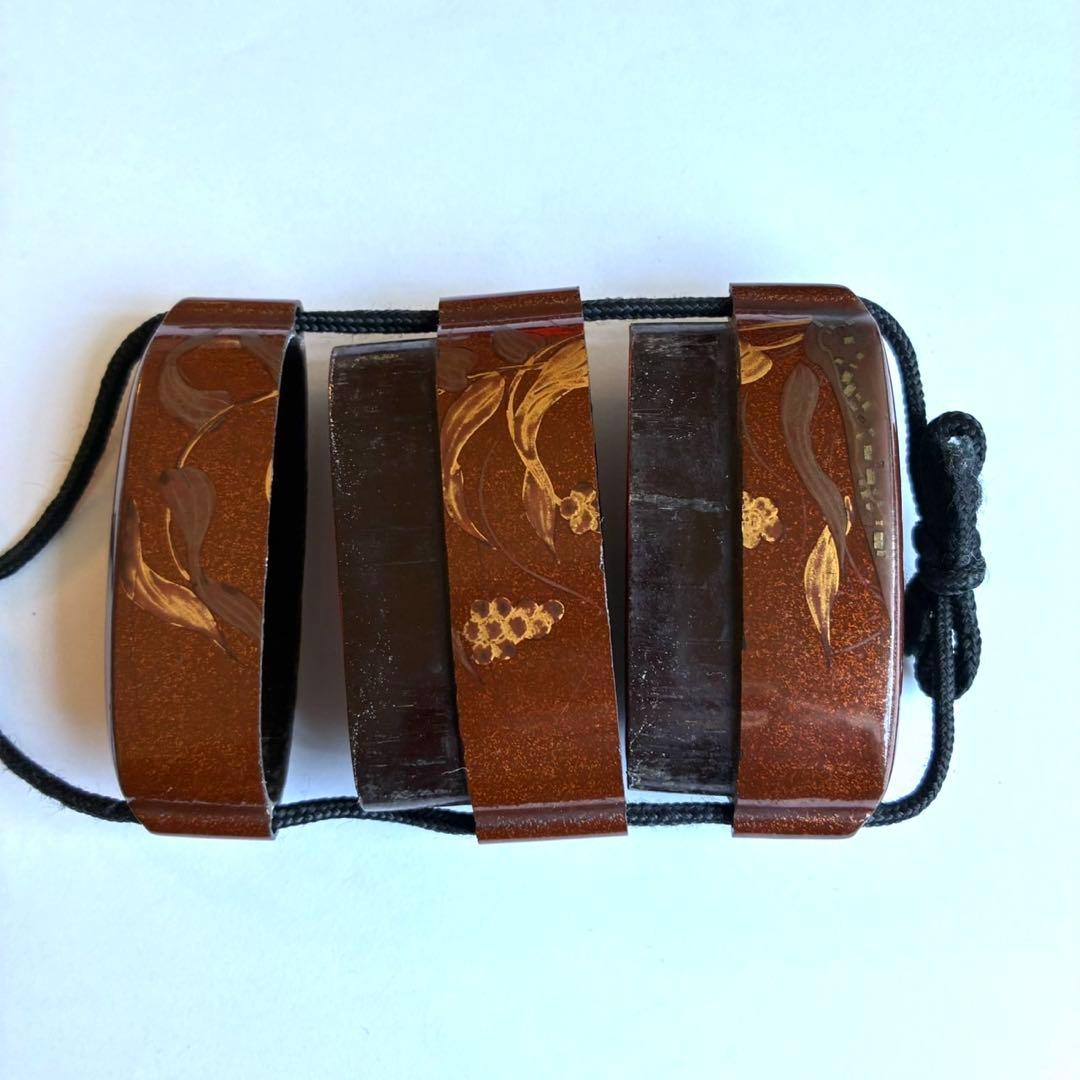 時代鶉蒔絵印籠