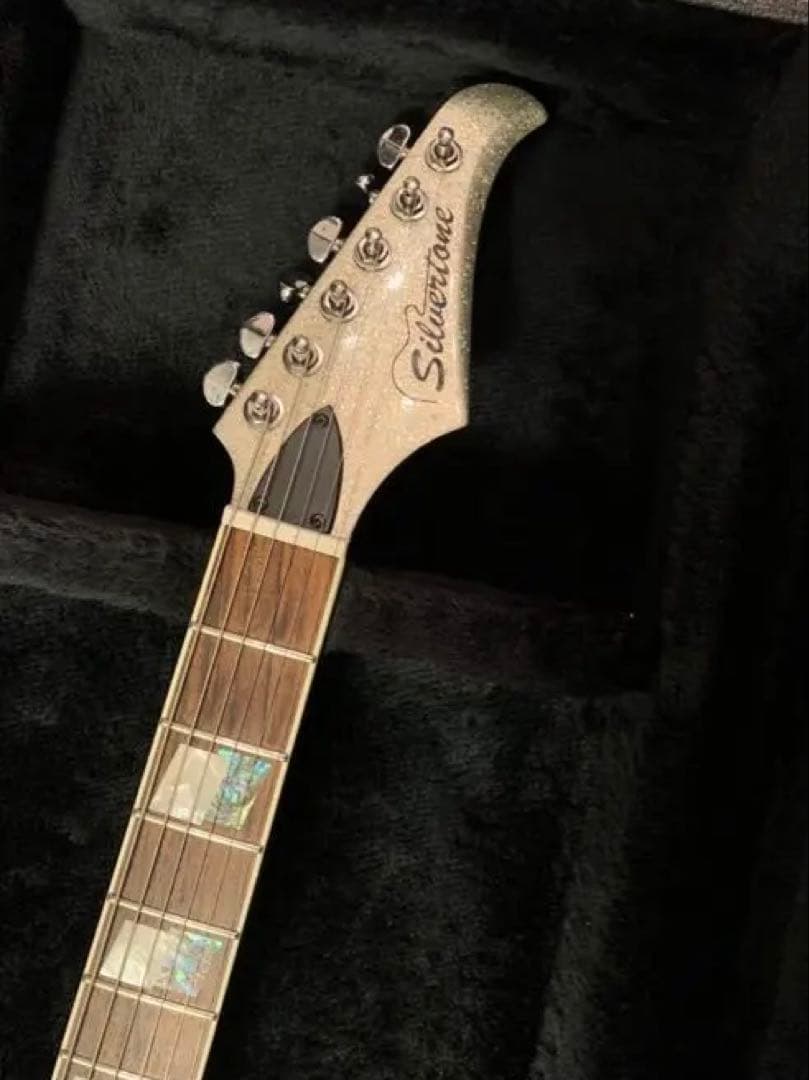 ギター silver tone ps ap 4 kiss paul stanley