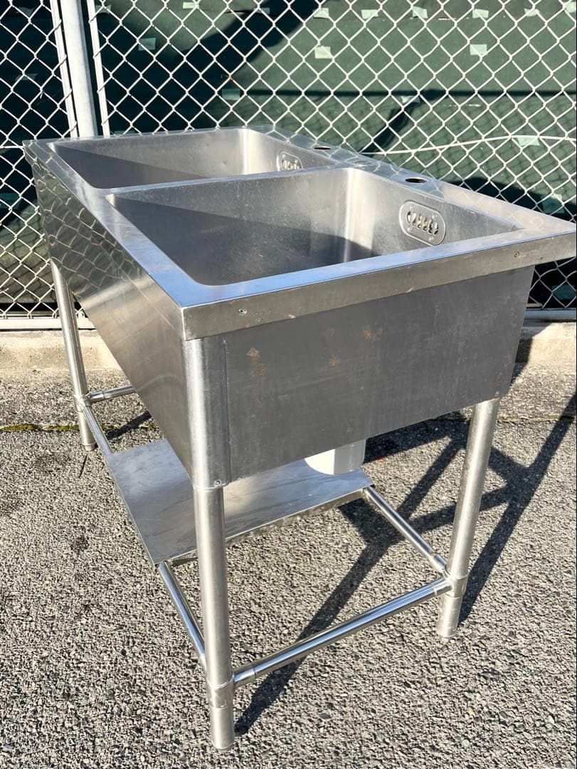 ステンレス2槽シンク　流し台　1000×600×820