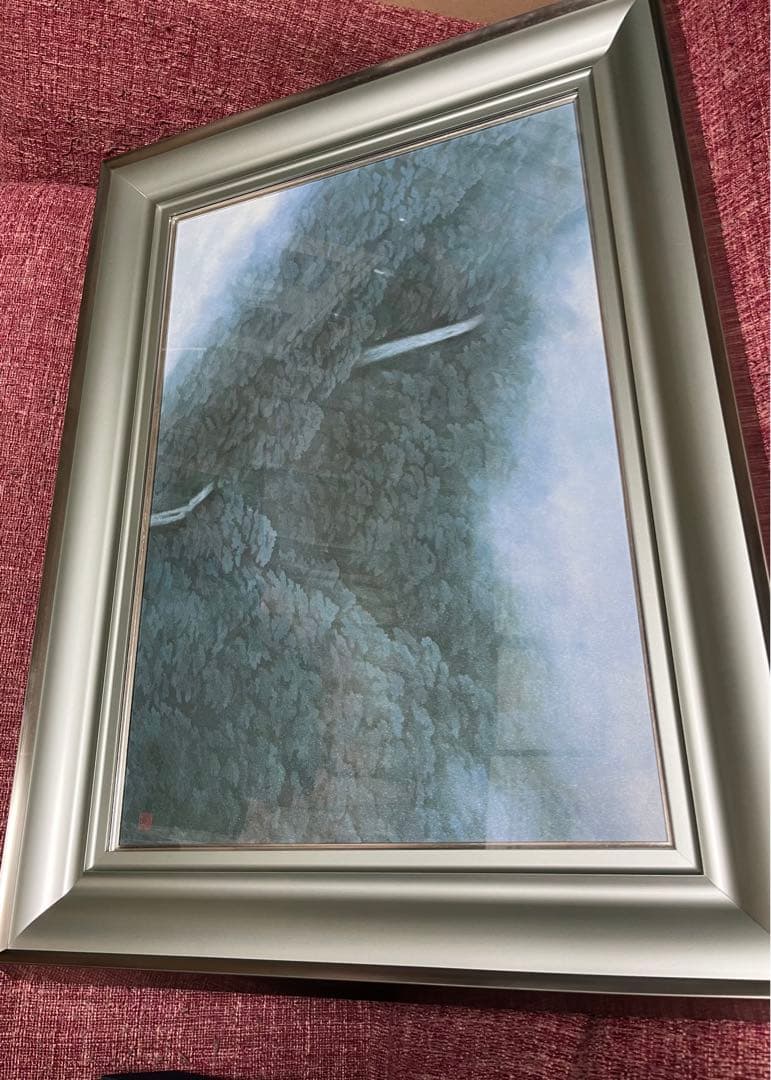 真作 東山魁夷 山霊 複製画 絵画 文化勲章受章　名品　箱・黄袋入