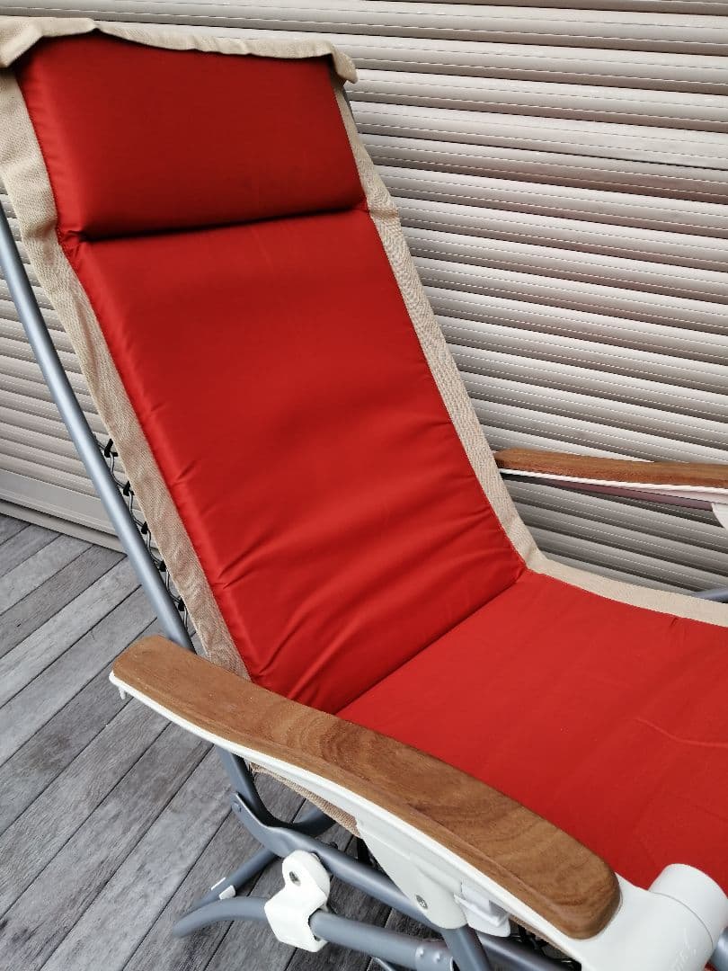 希少 ラフマ lafuma 無重力チェア 折りたたみリクライニングチェア 赤