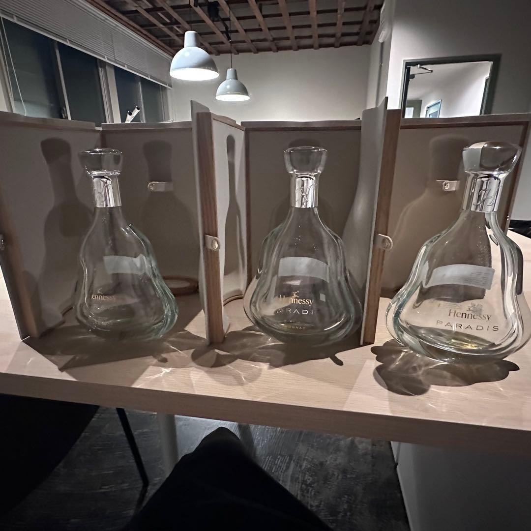 空瓶！Hennessy Paradis ヘネシー パラディ（3本）箱付