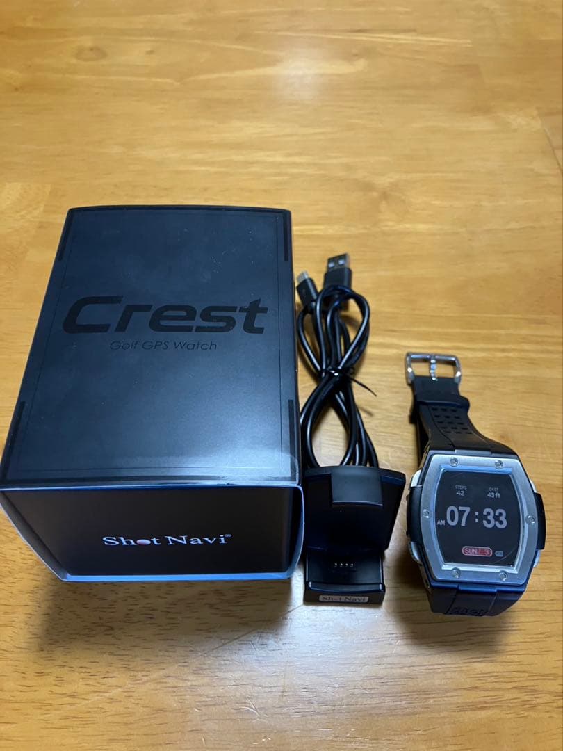 ショットナビ　腕時計型GPSゴルフナビ　Crest SILVER
