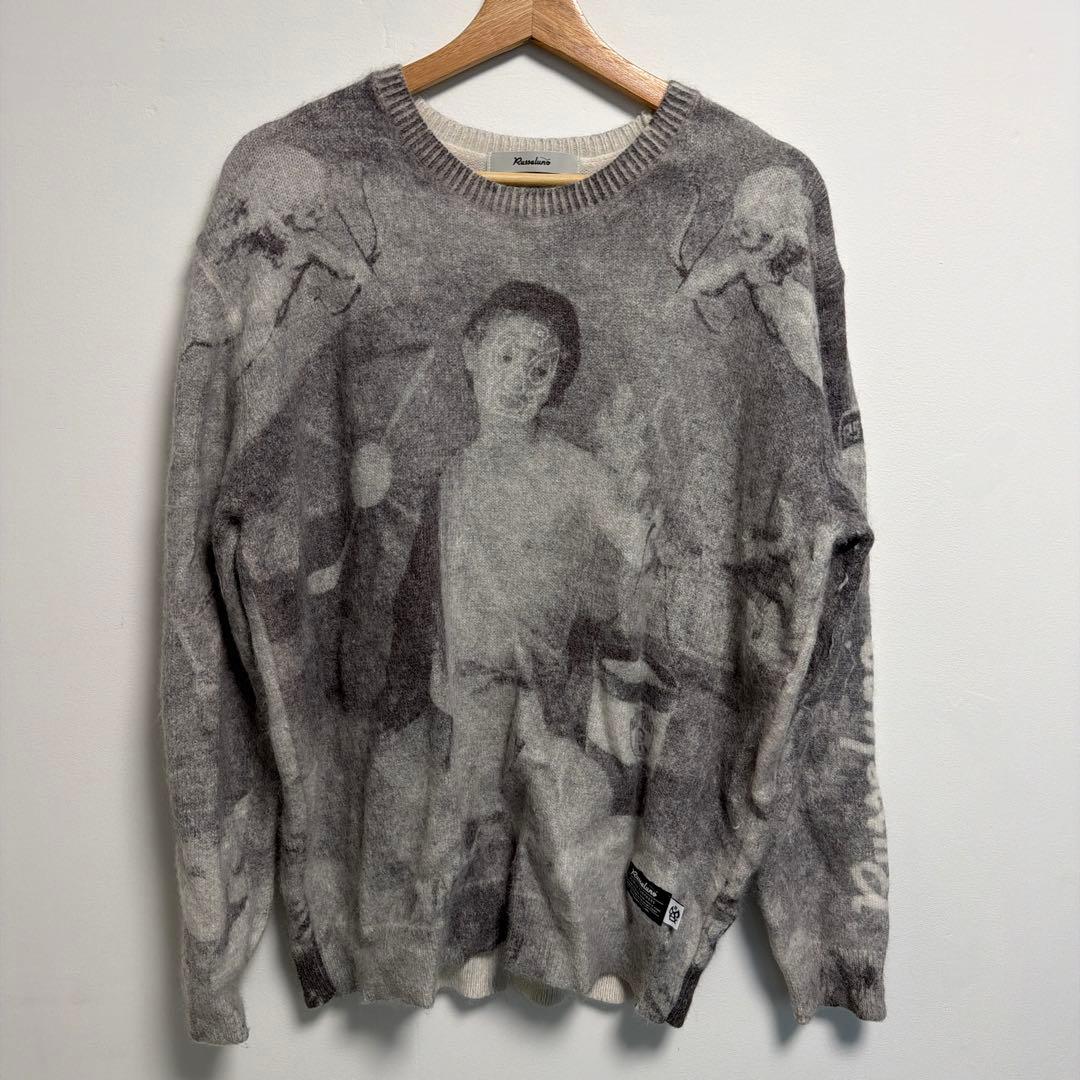 ラッセルノ ゴルフ グラフィック ニット セーター ブラック