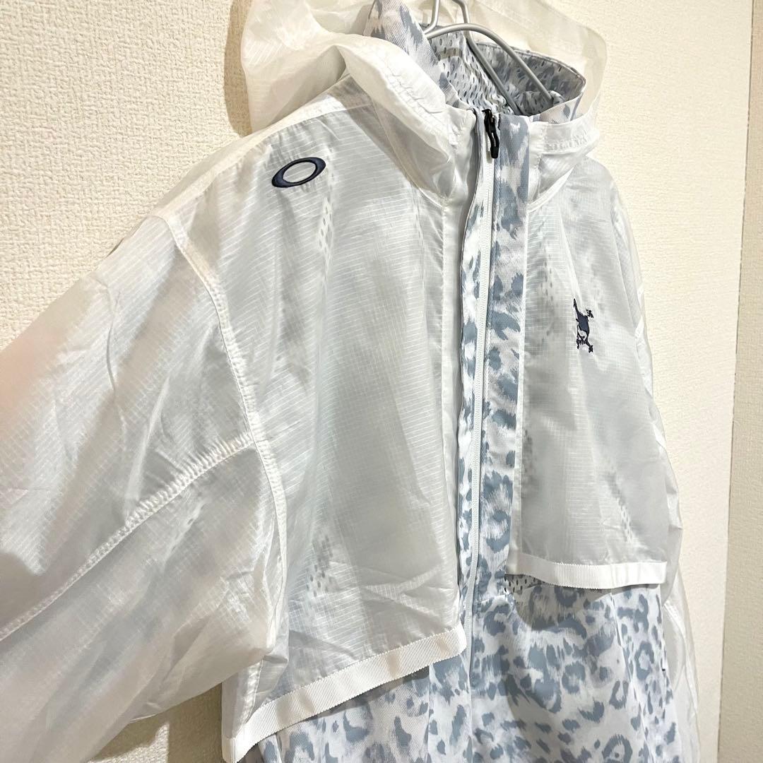 Oakley ゴルフ PRIMEFLEXレオパード柄ジャケット ホワイト