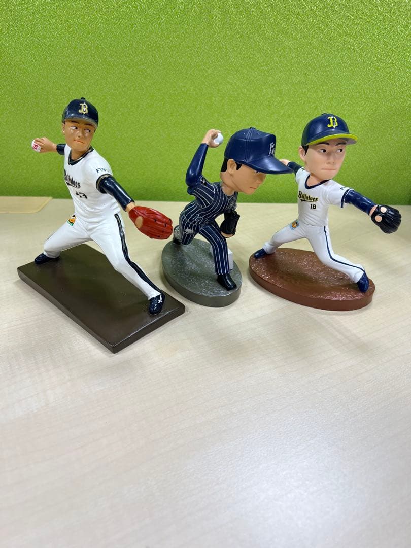 オリックスバファローズ　　ボブルヘッドフィギュア 山本由伸選手 3個