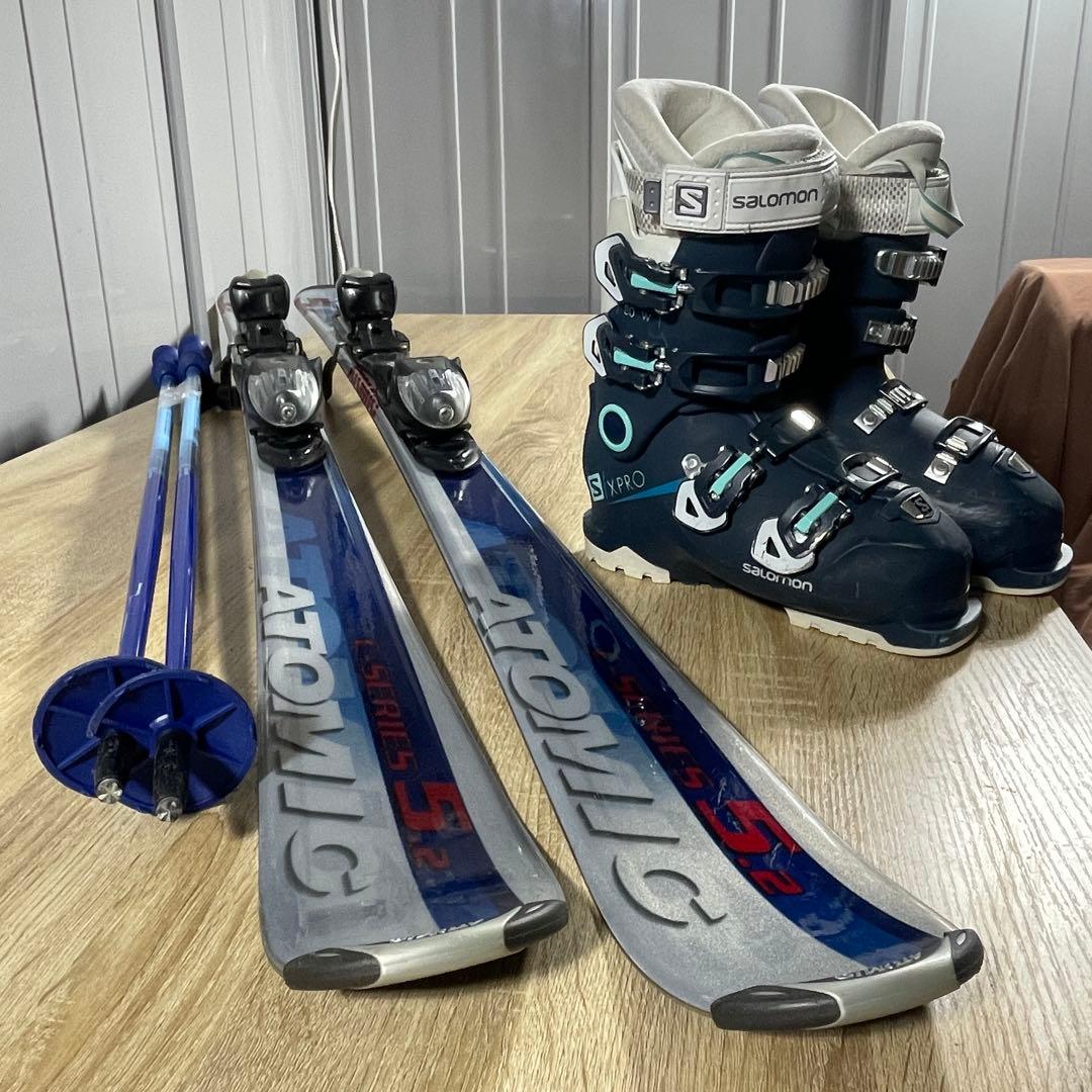 ATOMIC148cmSALOMON23/23.5cmストック105cm付き