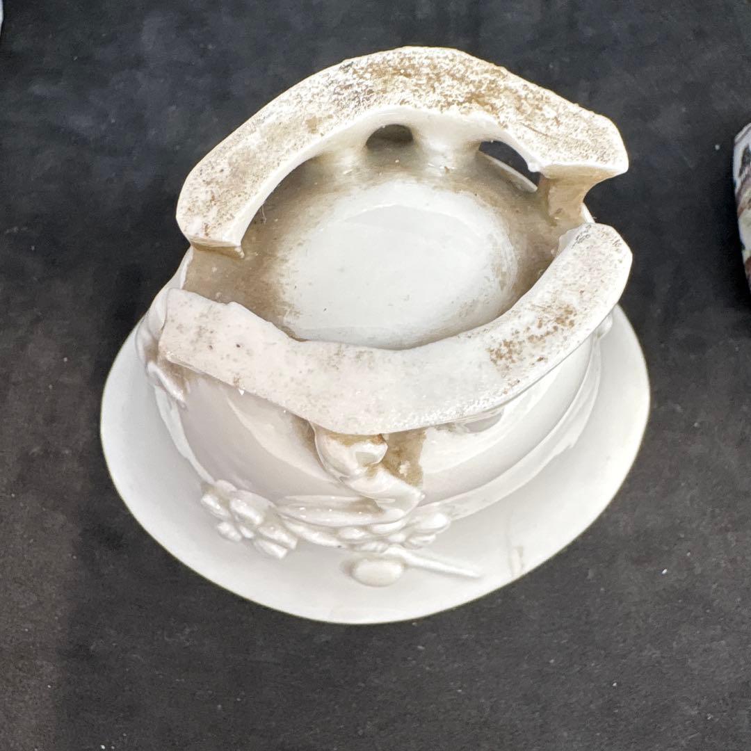 清時代唐時代徳化窯博古圖紋様 磁器大花瓶 伝世品焼物 粉彩