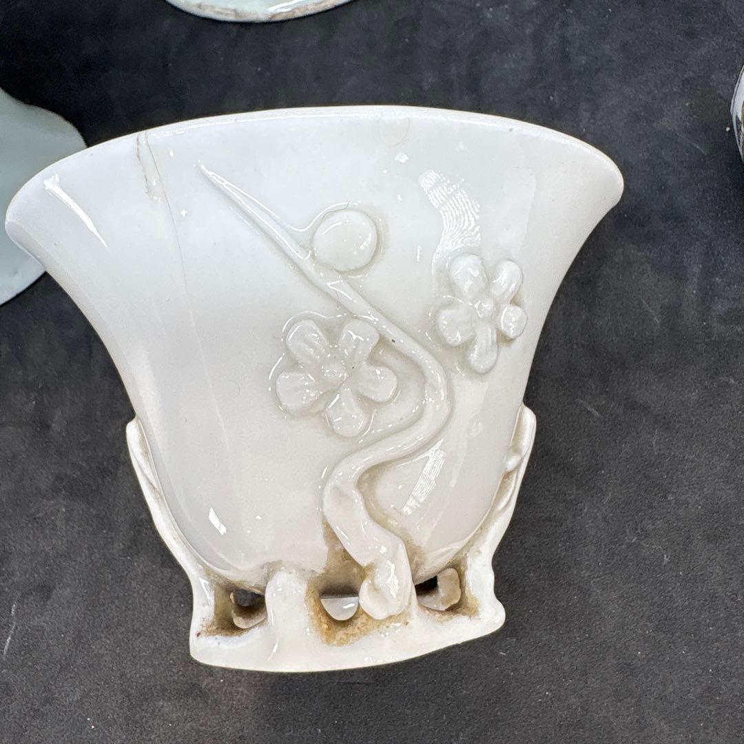 清時代唐時代徳化窯博古圖紋様 磁器大花瓶 伝世品焼物 粉彩