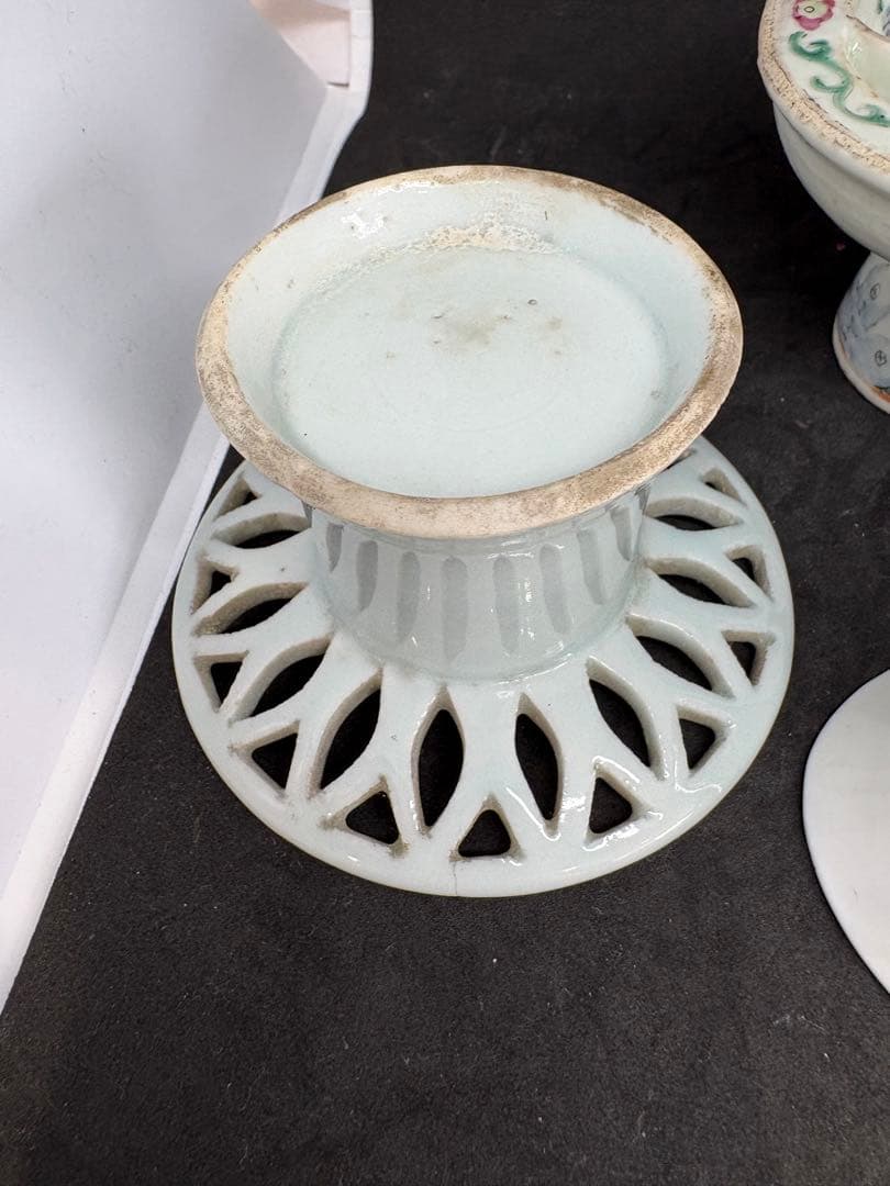 清時代唐時代徳化窯博古圖紋様 磁器大花瓶 伝世品焼物 粉彩