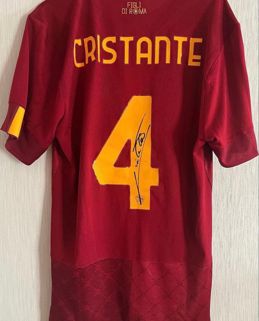 ASローマ クリスタンテ 実使用サインユニフォーム