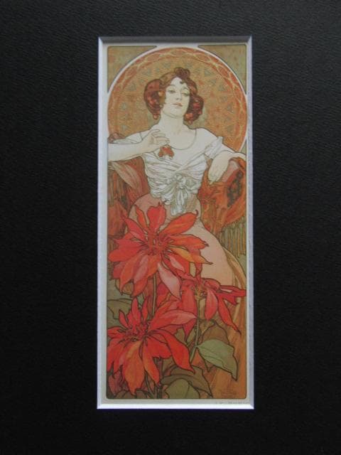 アルフォンス・ミュシャ、ルビー、連作〈四つの宝石〉より