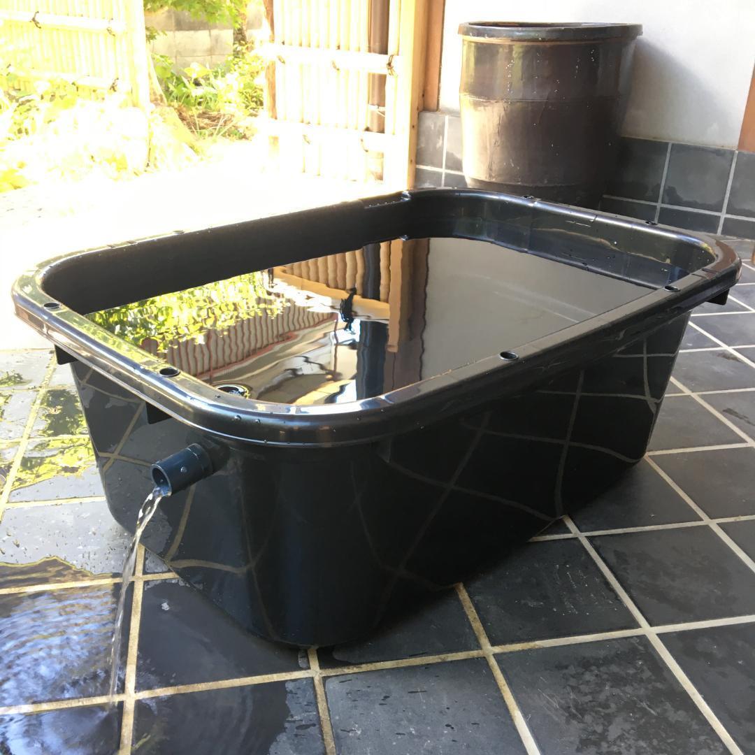 オーバーフロー加工用穴あきキャップ(黒)x40個 16A継手用 メダカ飼育ケース